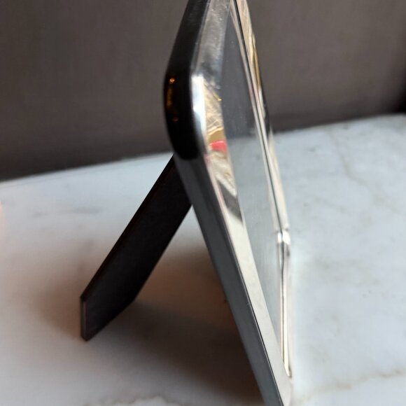 Sterling Silver Argento SC 5 x 7 modern frame with wood back new in orginal box - Picture 2 of 12